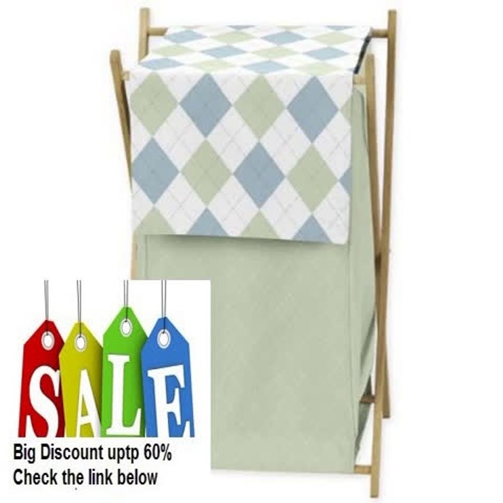 Best Price Baby and Kids Clothes Laundry Hamper for Sweet Jojo Designs for Blue and Green Argyle Bedding Sets Review