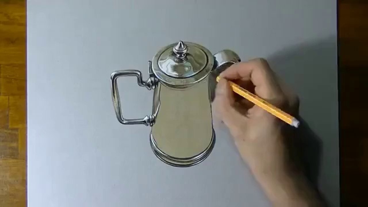 Drawing Time Lapse Silver Pitcher
