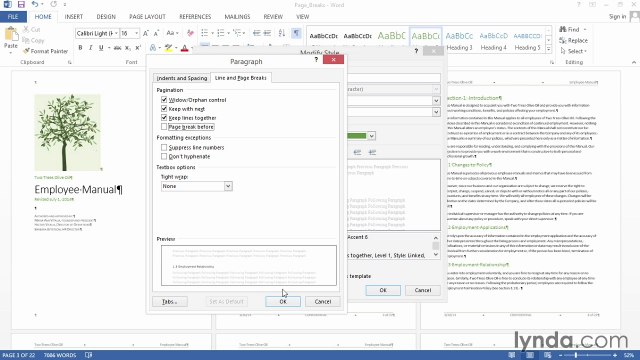 Word 2013 Power Shortcuts Tutorial Working with page breaks