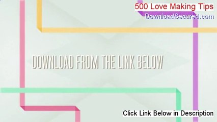 500 Love Making Tips Download PDF - Instant Download [2014]