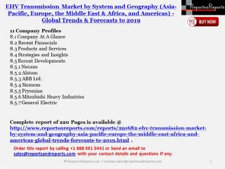 Global EHV Transmission Industry (Energy & Power) Trends to 2014 and 2019 Forecasts