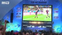 Football / Contraste entre supporters allemands et brésiliens sur Copacabana - 08/07