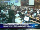 Asamblea inició el debate del Código Monetario