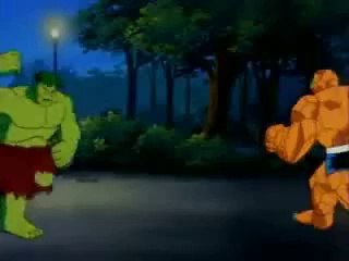 Hulk vs Thing!From Fantastic Four 1990's animated series!