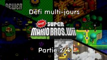 Vidéo-défi multi-jours - Newer Mario Bros Wii - Terminer le jeu intégralement - Jour 2/4