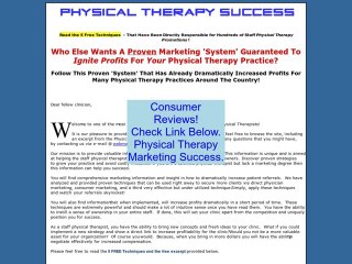 Discount on Physical Therapy Marketing Success.