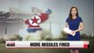 N. Korea fires more missiles into East Sea