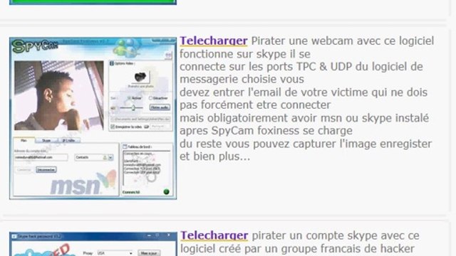 logiciel pirater facebook skype kamas dofus xbox live psn carte bancaire wifi webcam
