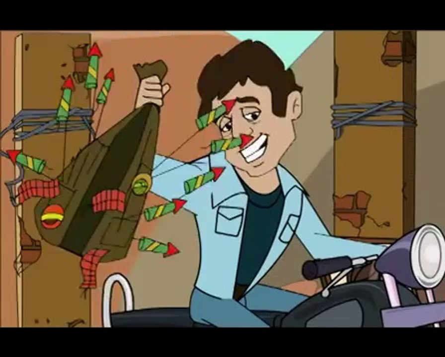 Funny Cartoon Animation | Hindi Film 'Sholay' Spoof | Comedy Scenes