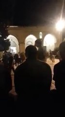 MEscid-i Aksa'da Gazze'ye destek sloganları