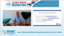 Using screen capture software -- video marketing training