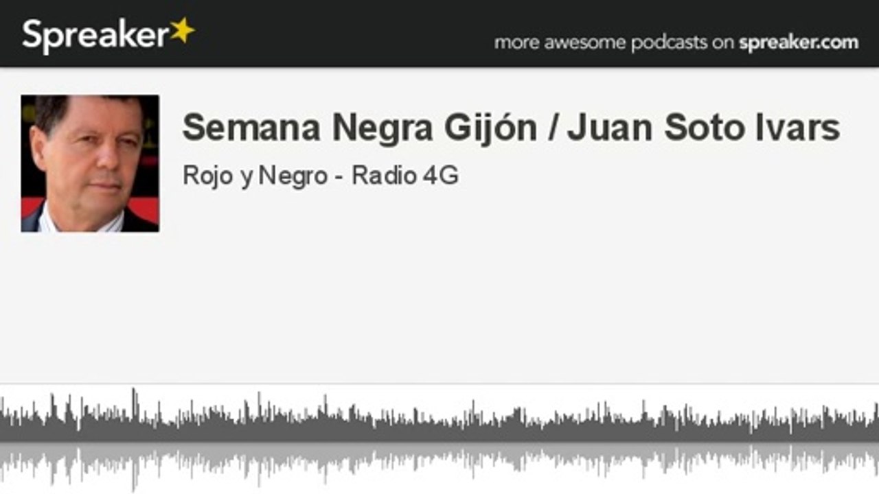 Semana Negra Gijón 2014  / Entrevista a  Juan Soto Ivars