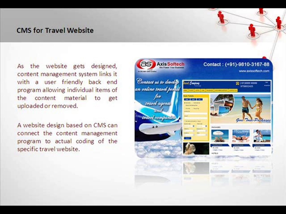 CMS Website Design & Development, CMS Development for Travel Website - Axis Softech