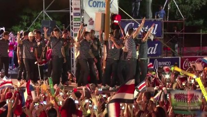 Costa Rica recebida com ‘carnaval’