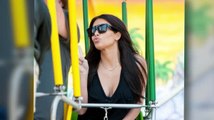 Kim Kardashian Relaxes at Jersey Shore