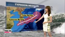 Typhoon Neoguri to turn towards Japan tomorrow morning