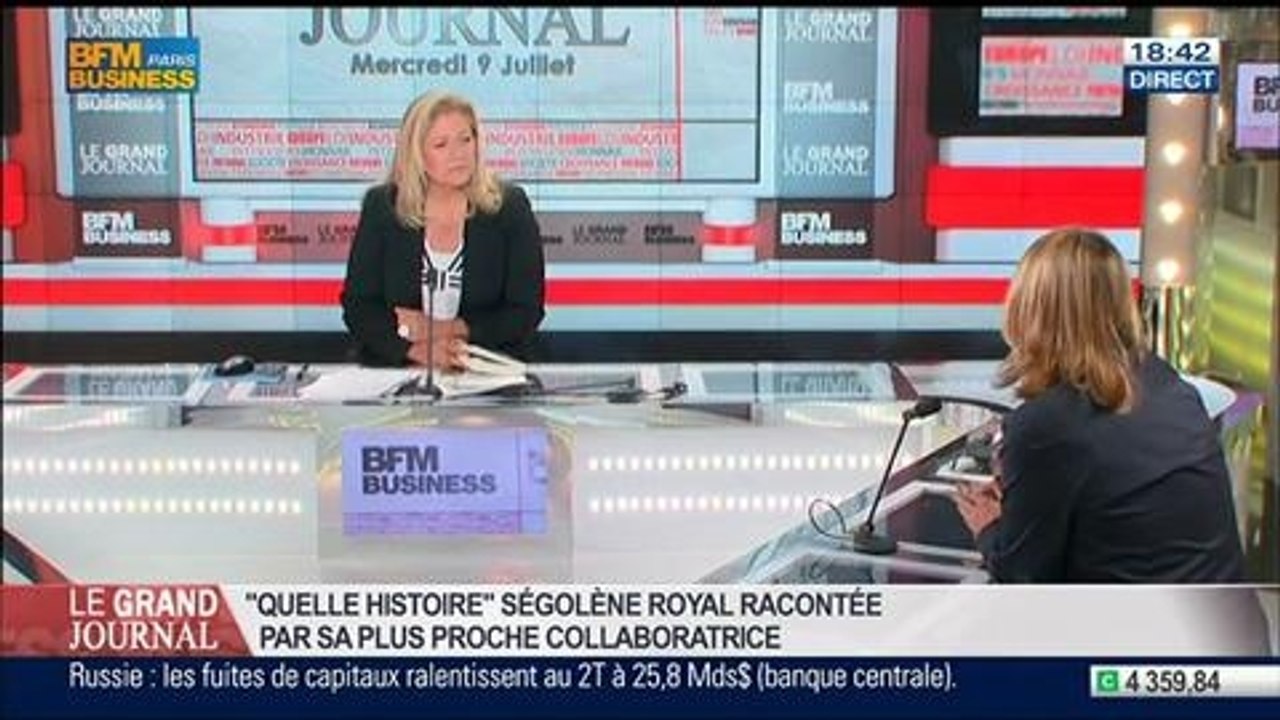 Françoise Degois, ex-conseillère de Ségolène Royal et auteur de "Quelle histoire !", dans Le Grand Journal - 09/07 3/4