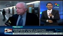 Elude McCain debatir sobre causas de la migración y remite a embajadas