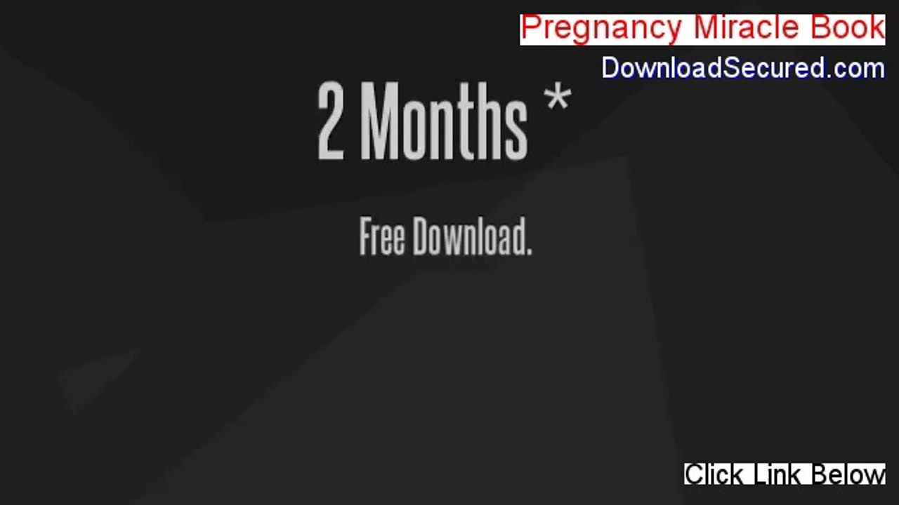 Pregnancy Miracle Book Download (Instant Download 2014)