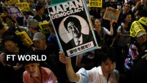 Japanese march against defence policy shift