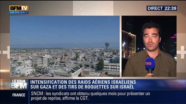 Le Soir BFM: Proche-Orient: les raids aériens et les tirs de roquettes s'intensifient - 09/07