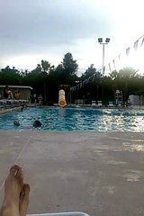 50 Meter Free-Style race for Special Olympics practice