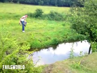 Na*ed In The Creek __ FailsWorld