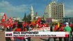 Angry football fans in Brazil torch buses