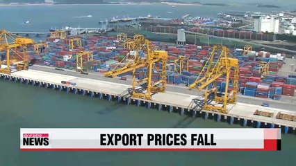 Korea's export prices fall in June on strong won trend