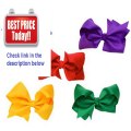 Cheap Deals Set of 5 bright 3.5' grosgrain hair bows for baby & girl by juDanzy Review
