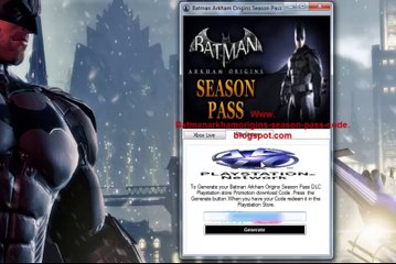 Batman Arkham Origins Season Pass Code Generator
