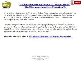 Global Armored and Counter IED Vehicles Industry 2014-2024 – Country Analysis: Market Profile