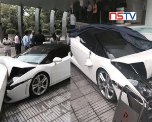 Valet parking causes 2 crore of damage to a guest's Lamborghini Gallardo in new Delhi