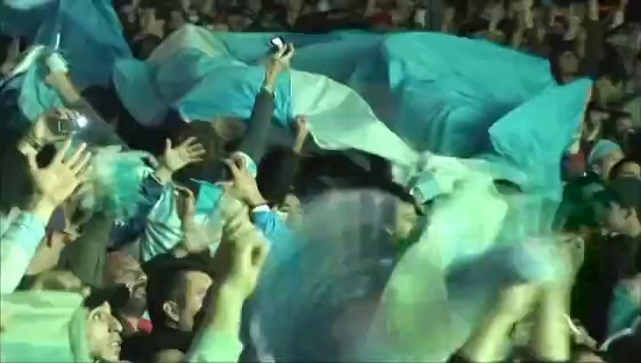 Argentina celebrates after advancing to World Cup final
