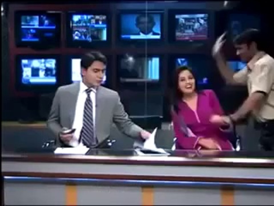 What new anchor saying behind the camera watch video