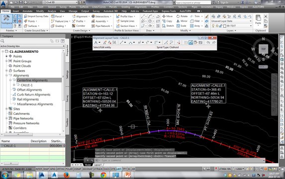Tutoriales RG - AutoCAD Civil 3D 2014 - 29-CREAR ALINEAMIENTO-2