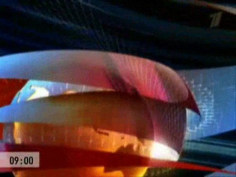 Окончание Доброго утра , часы и начало новостей в день траура (Первый канал, 09.12.2008)