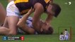 Aussie Rules Football Player Brian Lake Tries Chocking Opponent Drew Petrie