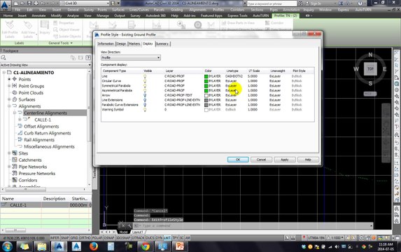 Tutoriales RG - AutoCAD Civil 3D 2014 - 31-CREAR PERFIL DE SUPERFICIE