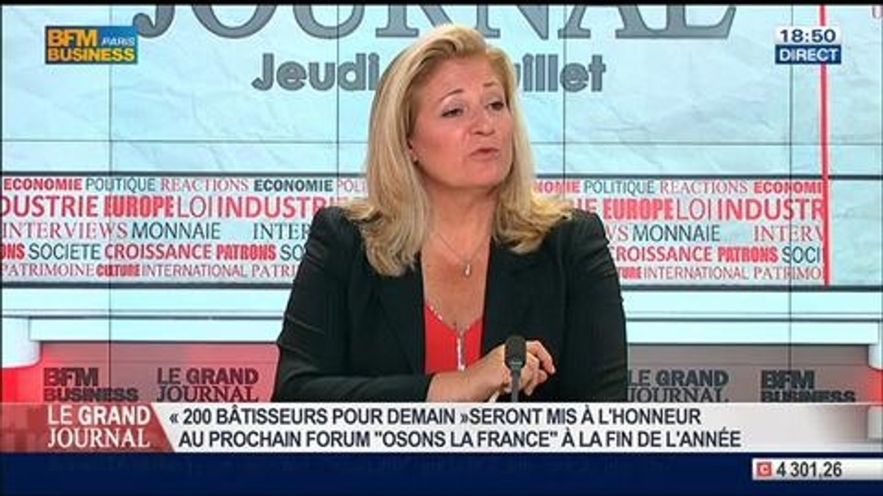 Aude de Thuin, créatrice du Women’s forum et de "Osons la France", dans Le Grand Journal - 10/07 4/4