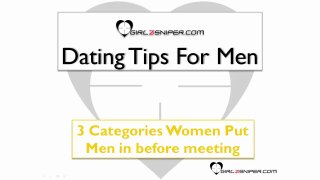 Dating Tips For Men - 3 Categories women put men in before meeting