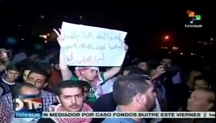 Jordanos protestan contra operación militar israelí en Gaza