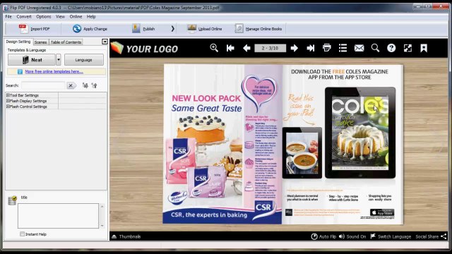 A-PDF FlipBook Creator - Publish pdf to flash flipbooks with page flipping effect