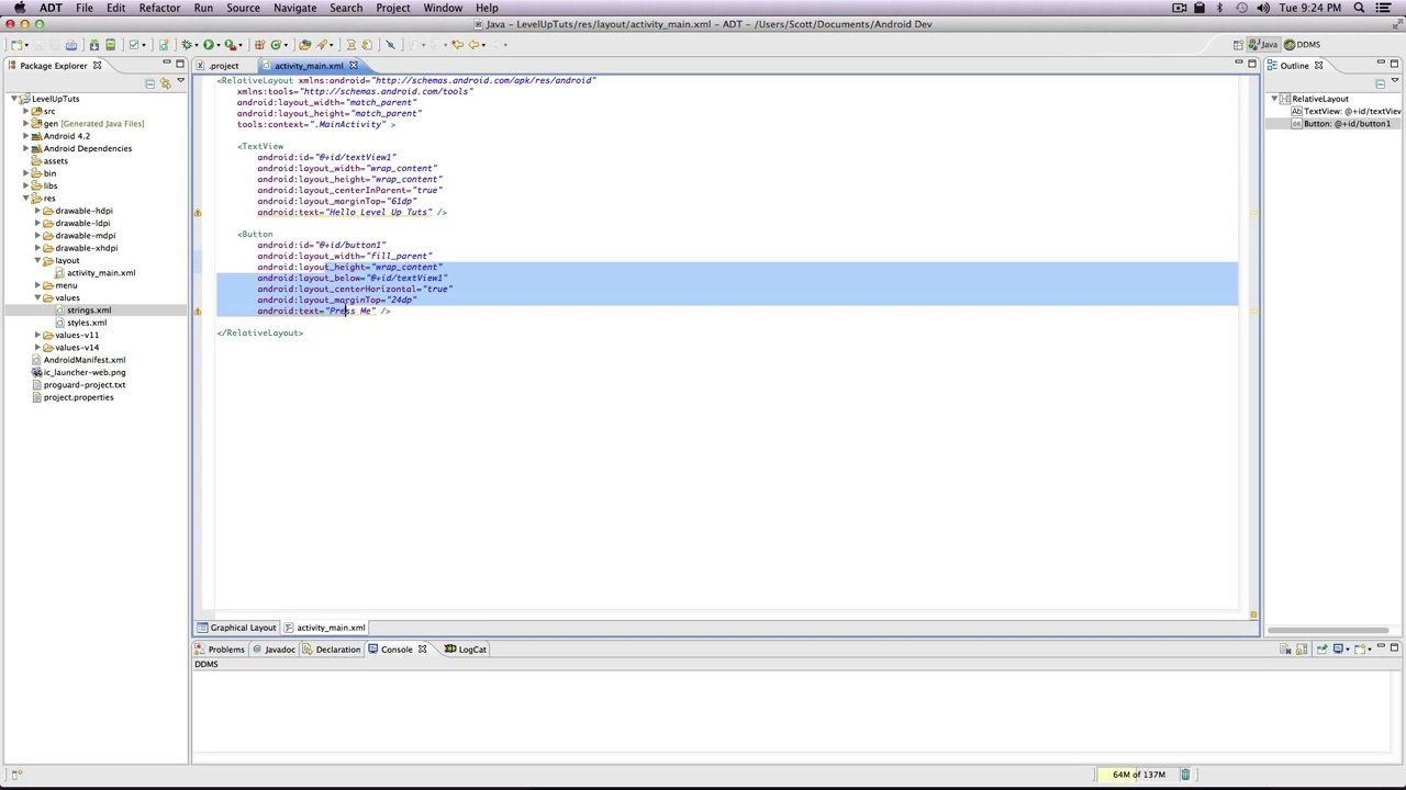Android Development Tutorials #5 - Intro to Layout xml