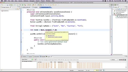 Android Development Tutorials #12 - Generating a Random Number