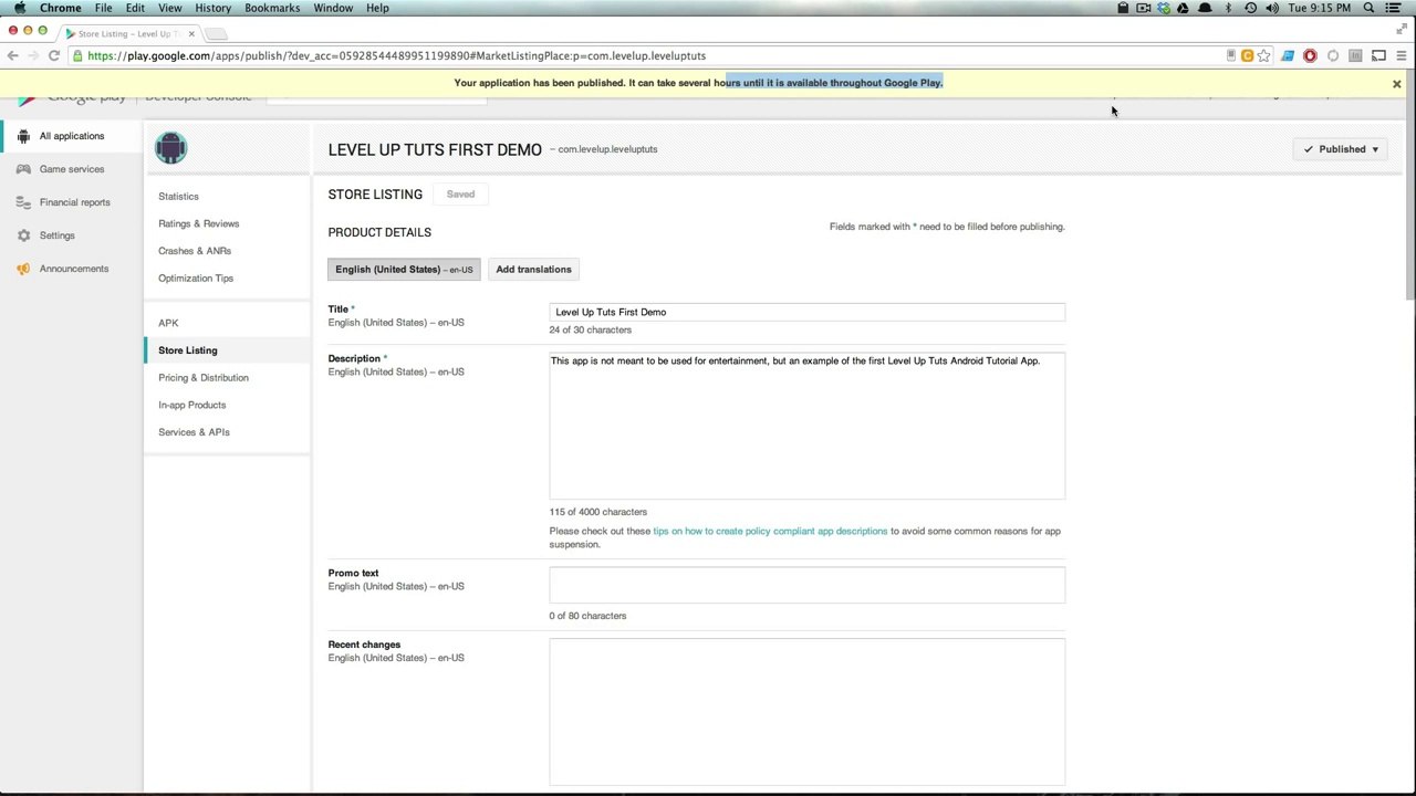 Android Development Tutorials #30 - Publishing Your App In Google Play