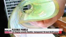 LG Display unveils flexible, transparent OLED panels