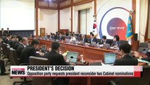 President Park faces tough political decision upon opposition's request