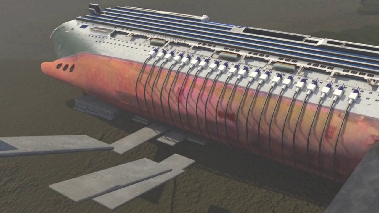 Le Concordia fait ses adieux à Giglio