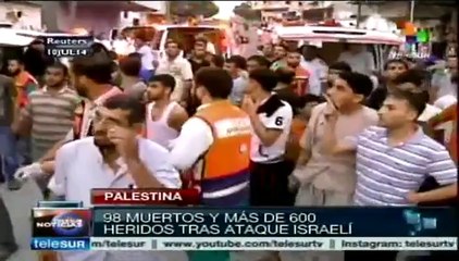 Aumenta a 98 el número de muertos en Gaza por ofensiva israelí
